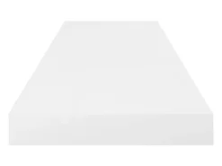 Estante flotante de pared MDF blanco brillo 80x23,5x3,8 cm