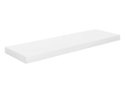 Estante flotante de pared MDF blanco brillo 80x23,5x3,8 cm
