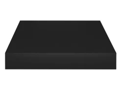 Estante flotante de pared negro 23x23,5x3,8 cm MDF