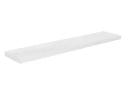 Estante flotante de pared MDF blanco brillo 120x23,5x3,8 cm