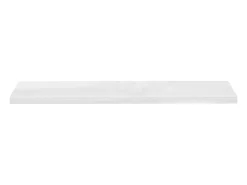 Estante flotante de pared MDF blanco brillo 120x23,5x3,8 cm