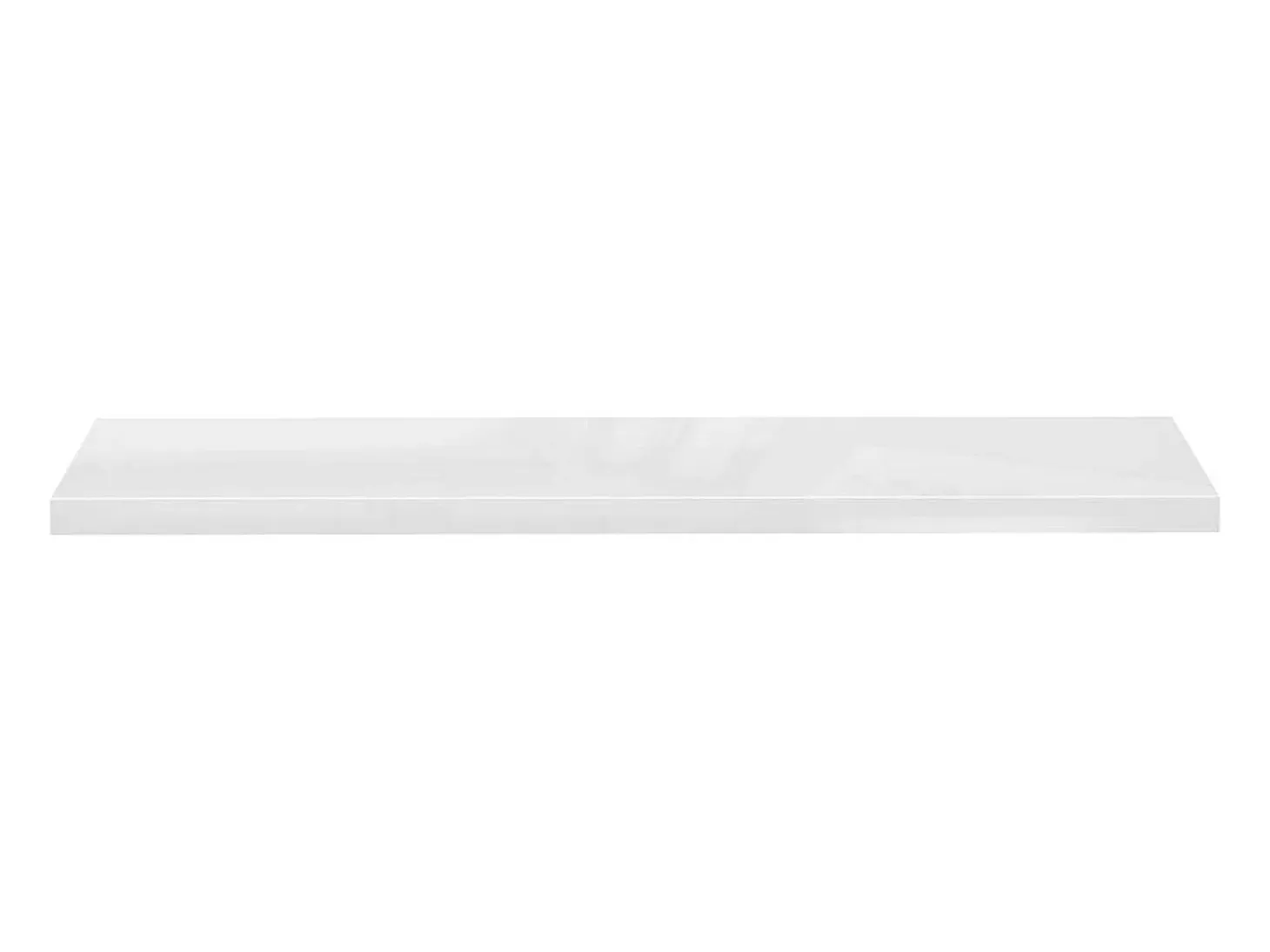 Estante flotante de pared MDF blanco brillo 120x23,5x3,8 cm