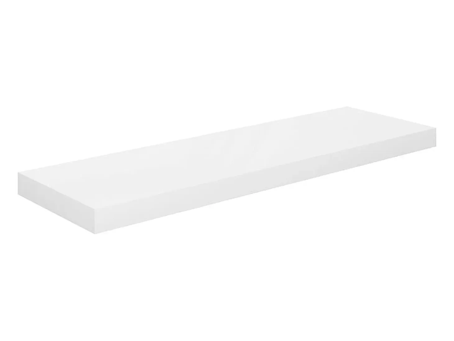 Estante flotante de pared 2 uds Blanco brillo 80x23,5x3,8cm MDF