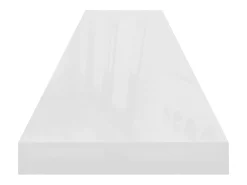 Estante flotante de pared (2 unidades), blanco brillante, 120 x 23,5 x 3,8 cm, MDF