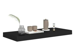 Estante flotante de pared Negro 60x23,5x3,8 cm MDF