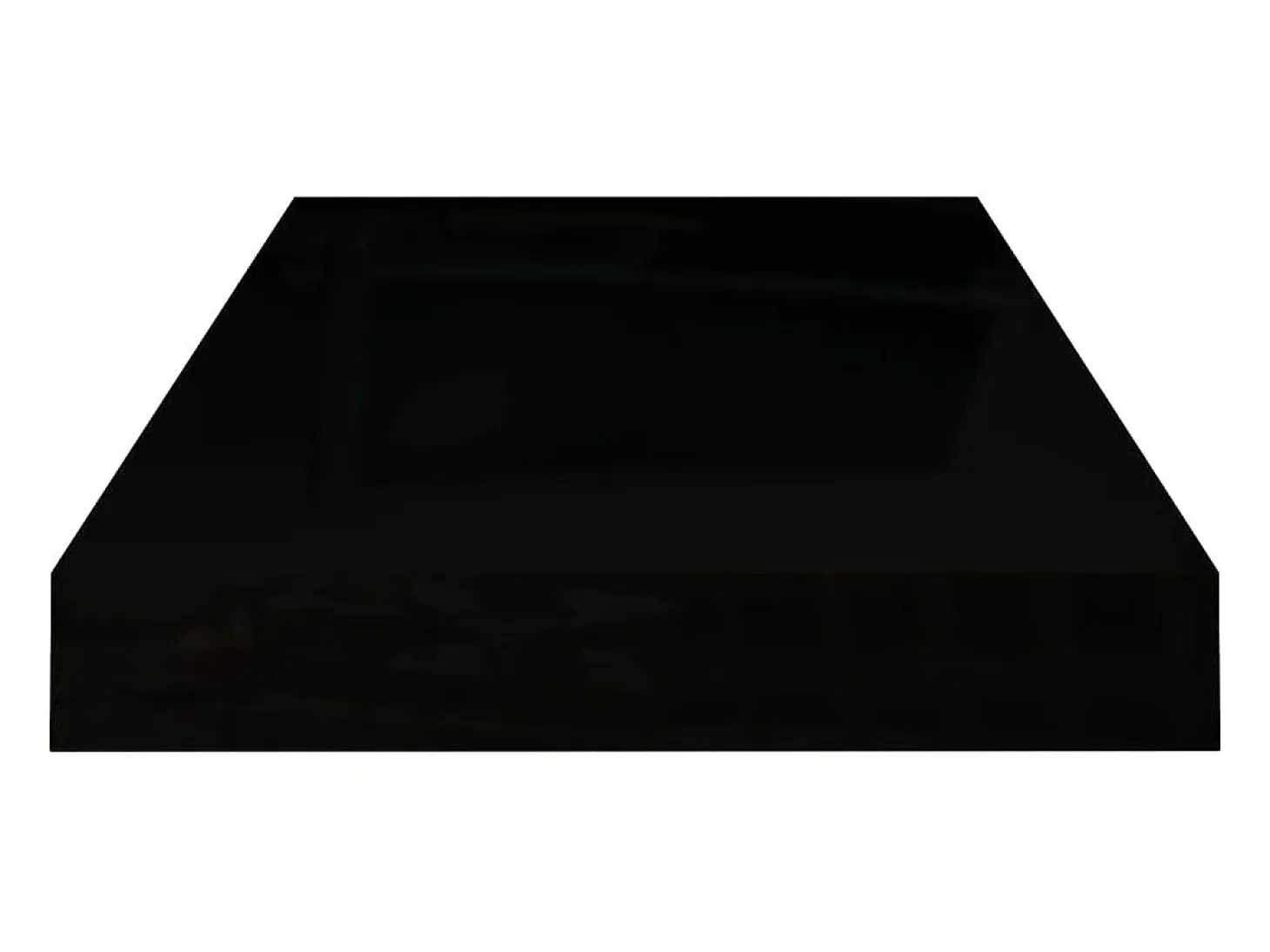 Estante flotante de pared MDF negro brillo 50x23x3,8 cm