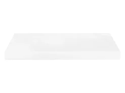 Estante flotante de pared MDF blanco brillo 50x23x3,8 cm