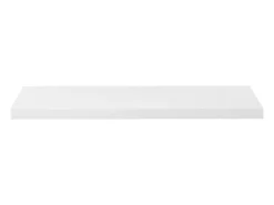 Estante flotante de pared MDF blanco brillo 90x23,5x3,8 cm