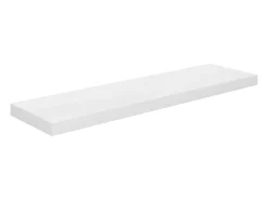 Estante flotante de pared MDF blanco brillo 90x23,5x3,8 cm
