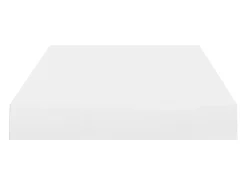 Estante flotante de pared MDF blanco brillo 40x23x3,8 cm