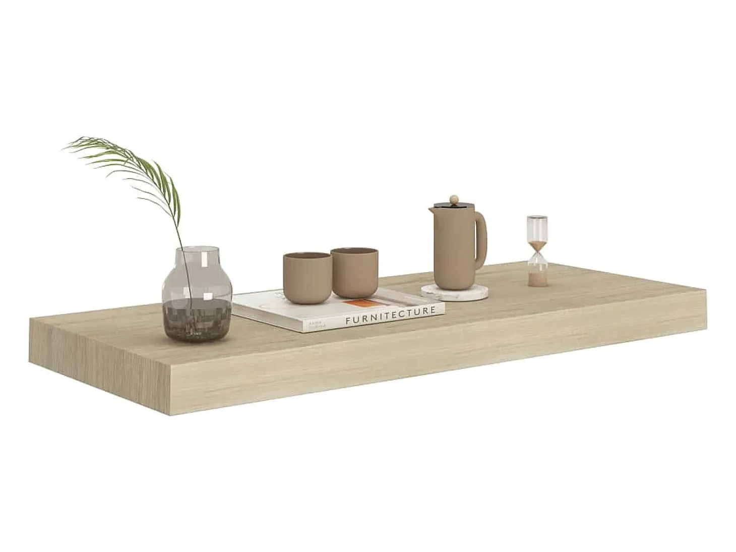 Estante flotante de pared roble 60x23,5x3,8 cm MDF
