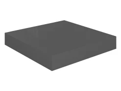 Estante flotante de pared Gris brillo 23x23,5x3,8 cm MDF