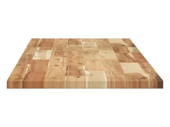 Estante flotante madera acacia maciza acabado aceite 120x40x2cm