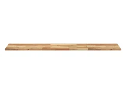 Estante flotante madera acacia maciza acabado aceite 140x40x2cm