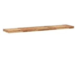 Estante flotante madera acacia maciza acabado aceite 160x30x4cm