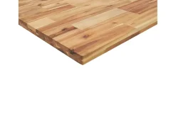 Estante flotante madera acacia maciza acabado aceite 160x30x4cm