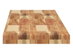 Estante flotante madera acacia maciza acabado aceite 160x30x4cm