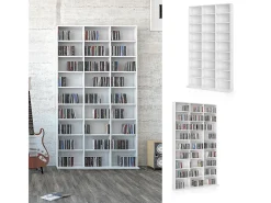 Estante para CDs blanco 102x16x178 jukebox