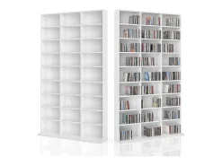Estante para CDs blanco 102x16x178 jukebox