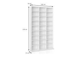 Estante para CDs blanco 102x16x178 jukebox
