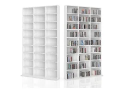 Estante para CDs blanco 102x16x178 jukebox