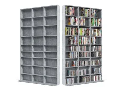 Estante para CDs hormigón 102x16x178 jukebox