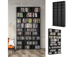 Estante para CDs negro 102x16x178 jukebox