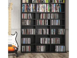 Estante para CDs negro 102x16x178 jukebox