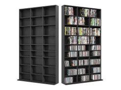 Estante para CDs negro 102x16x178 jukebox