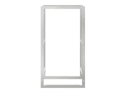 Estante para leña acero inoxidable 50x28x94 cm ES248349