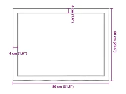 Estante pared madera roble tratada marrón claro 80x60x(2-4) cm