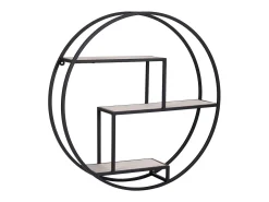 Estante Rotterdam, Negro, 14x62x62 cm, Kendra Home