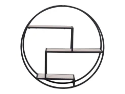 Estante Rotterdam, Negro, 14x62x62 cm, Kendra Home