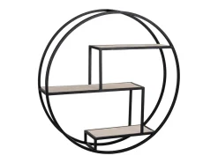 Estante Rotterdam, Negro, 14x62x62 cm, Kendra Home