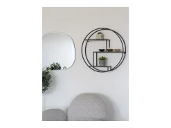 Estante Rotterdam, Negro, 14x62x62 cm, Kendra Home