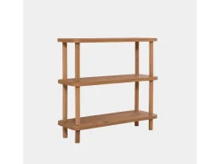 Estante rústico de aglomerado revestido de melamina – 80 cm x 75 cm x 28 cm – Pinheiro Atlântico