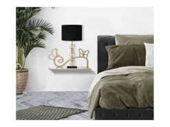 Estante VKH225, Oro, 41,5x18x21 cm, Kendra Home