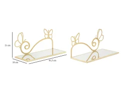 Estante VKH225, Oro, 41,5x18x21 cm, Kendra Home