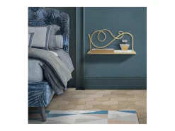 Estante VKH226, Oro, 41,5x18x20,5 cm, Kendra Home
