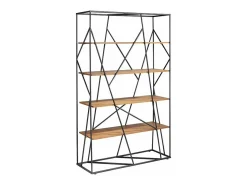 Estantería 4 baldas modelo Nereida acabado nogal, 110 x 40 x 180 cm (largo x ancho x alto