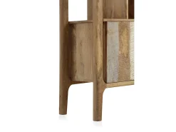 Estantería de madera maciza de mango marrón claro