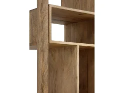 Estantería de madera maciza de mango marrón claro