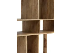 Estantería de madera maciza de mango marrón claro