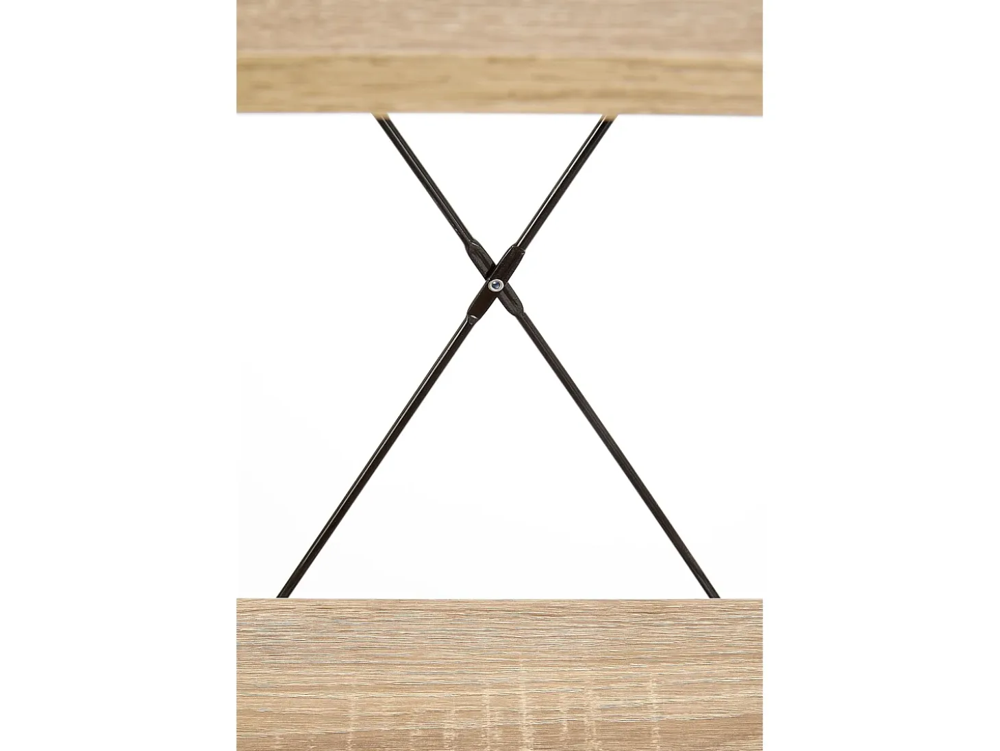 Estantería - Escalera de diseño 60 x 148 cm estilo roble y acero negro Loggia