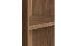 Estantería / librería de esquina - 55×32×180 cm - Con sistema anti-vuelco - Vitrina - MDF - Marrón