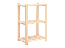 Estantería 3 niveles 5 unidades madera pino maciza 150 kg ES319682