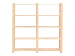 Estantería 5 niveles 2 unidades madera pino maciza 500 kg ES807009
