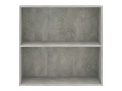 Estantería 2 niveles contrachapada gris hormigón 80x30x76,5cm