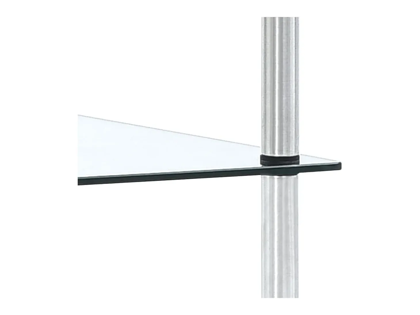 Estantería 3 niveles cristal templado transparente 40x40x67 cm ES799558