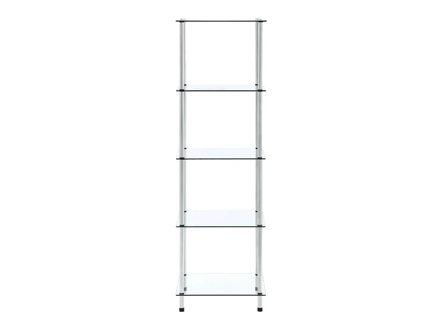 Estantería 3 niveles cristal templado transparente 40x40x67 cm ES799558